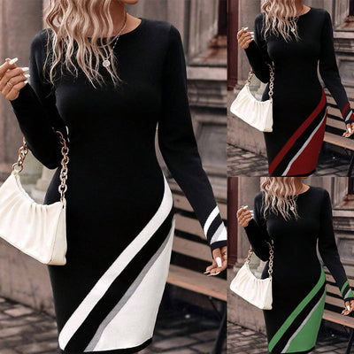 Chic Asymmetrical Knit Dress for Women