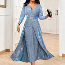 Glittering Maxi Dress with Splendid Split Design