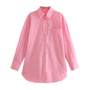 Chic Women's Long Sleeve Blouse in Fine Cotton