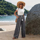 Chic Women's Palazzo Pants with Trendy Design and Stretch Waistband
