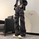 Women’s Frayed Wide-Cut Denim Trousers