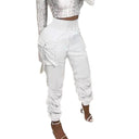 Ruffled Women's Cargo Pants with Ample Pockets