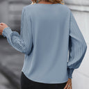 Chic V-Neck Blouse with Ruffle Accents
