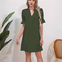 Chic V-Neck Peplum Dress for Women