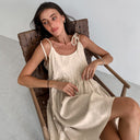 Women's Summer Dress with Adjustable Straps and Elastic Waist