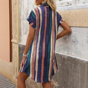 Chic Women's Striped Shirt Dress