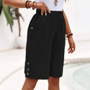 Chic Women's Airy Shorts with Button Accents