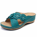 Ladies' Casual Slippers with Flower Appliqués by Heidi-Mode