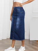 Chic Women’s Denim Maxi Skirt