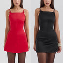Chic Women's Spaghetti Strap Dress - Flattering Fit