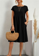 Chic Linen Dress with Pockets for Women