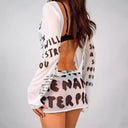 Artistic Print Long Sleeve Women's Dress
