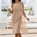 Women's Flowing Asymmetric Chiffon Dress