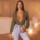 Chic Long Sleeve V-Neck Bodysuit for Women