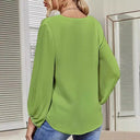 Chic V-Neck Blouse with Knot Detail for Women
