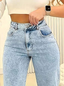 High-Waisted Women's Jeans in Trendy Washes