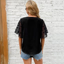 Chic Women's V-Neck Blouse with Ruffle Accents