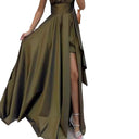 Chic One-Shoulder Evening Dress with Flared Skirt