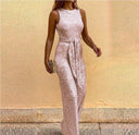 Sparkling Maxi Dress with Waist Belt & Chic Design