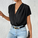 Chic Women's Bodysuit with Stylish Wrap Design