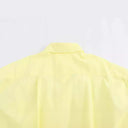 Women's Long Sleeve Blouse with Roll-Up Sleeves and Breast Pockets