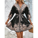 Embroidered A-Line Mini Dress for Women