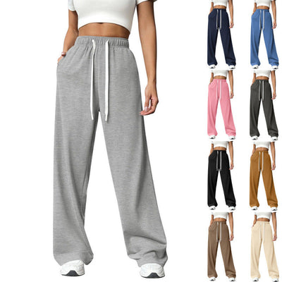 Stylish Women's Wide-Leg Leisure Pants with Elastic Waist