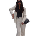 Chic Patterned Blazer Jacket for Women