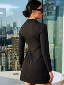 Chic Waist Belt Shirt Dress for Women