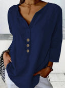 Chic Women's Blouse with Button Placket