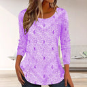 Chic Floral Print Long Sleeve Blouse for Women