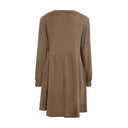 Women's Button Placket Dress with Side Pockets