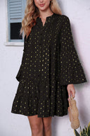 Chic Ruffle Detail Button-Up Shirt Dress for Women
