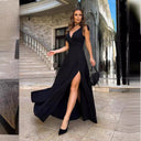 Chic High-Slit Evening Dress for Women