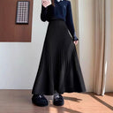 Chic High-Waist Pleated Skirt for Women