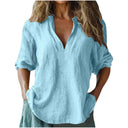 Chic Women's Linen Blouse for Everyday Wear