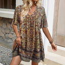 Boho-Patterned Women's Summer Dress