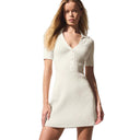 Chic Polo Collar Knit Dress for Women