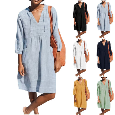 Stylish Hooded Women's Summer Dress with Pockets