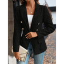 Chic Women's Blazer with Structured Design and Double Button Closure
