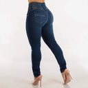 High-Waist Skinny Jeans for Women with Stretchy Waist