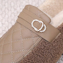 Chic Women's House Slippers with Buckle Design