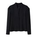 Chic Women's Blazer Jacket with Classic Collar and Stylish Button Accents