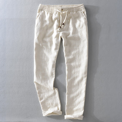 Women’s Linen Pants with Elastic Waist and Pockets