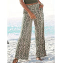 High-Waist Floral Palazzo Pants for Women