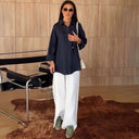 Chic Women's Blouse with Decorative Knot