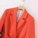 Women's Stylish Blazer Jacket with Belt Detail