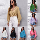 Chic Women's Balloon Sleeve Blouse in Quality Fabric