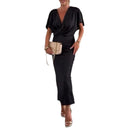Satin Cotton Wrap Dress for Women