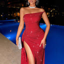 Glamorous Shimmering Cocktail Dress with Side Slit
